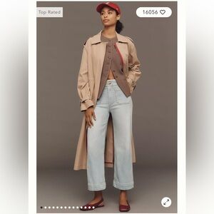 The Colette Crop High-Rise Wide-Leg Jeans by Maeve